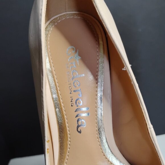 Ventura Cinderella Of Boston Cream Tan Pump Heels Pointed Toe Size 3M - Picture 3 of 14